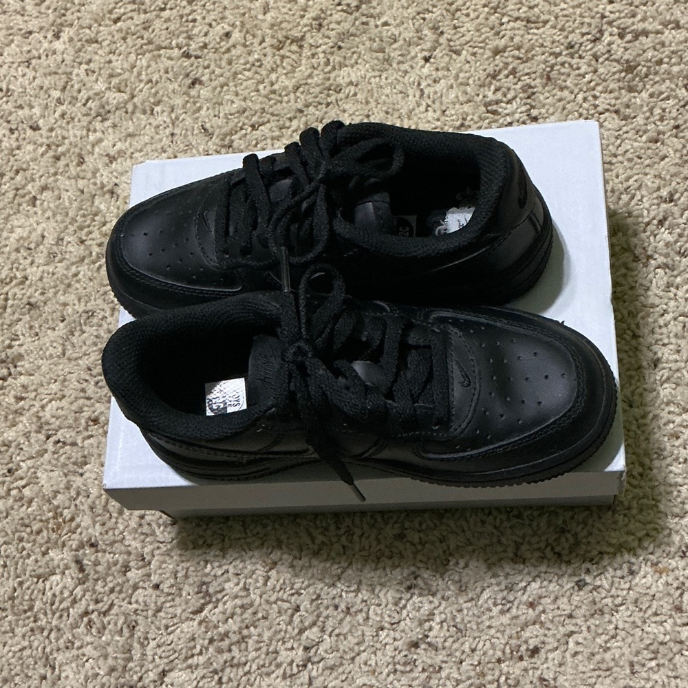 Sleek Black Kids Sneakers